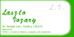 laszlo vozary business card