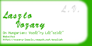 laszlo vozary business card